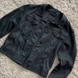 All Saints black Loa soft trucker jacket size US 4
